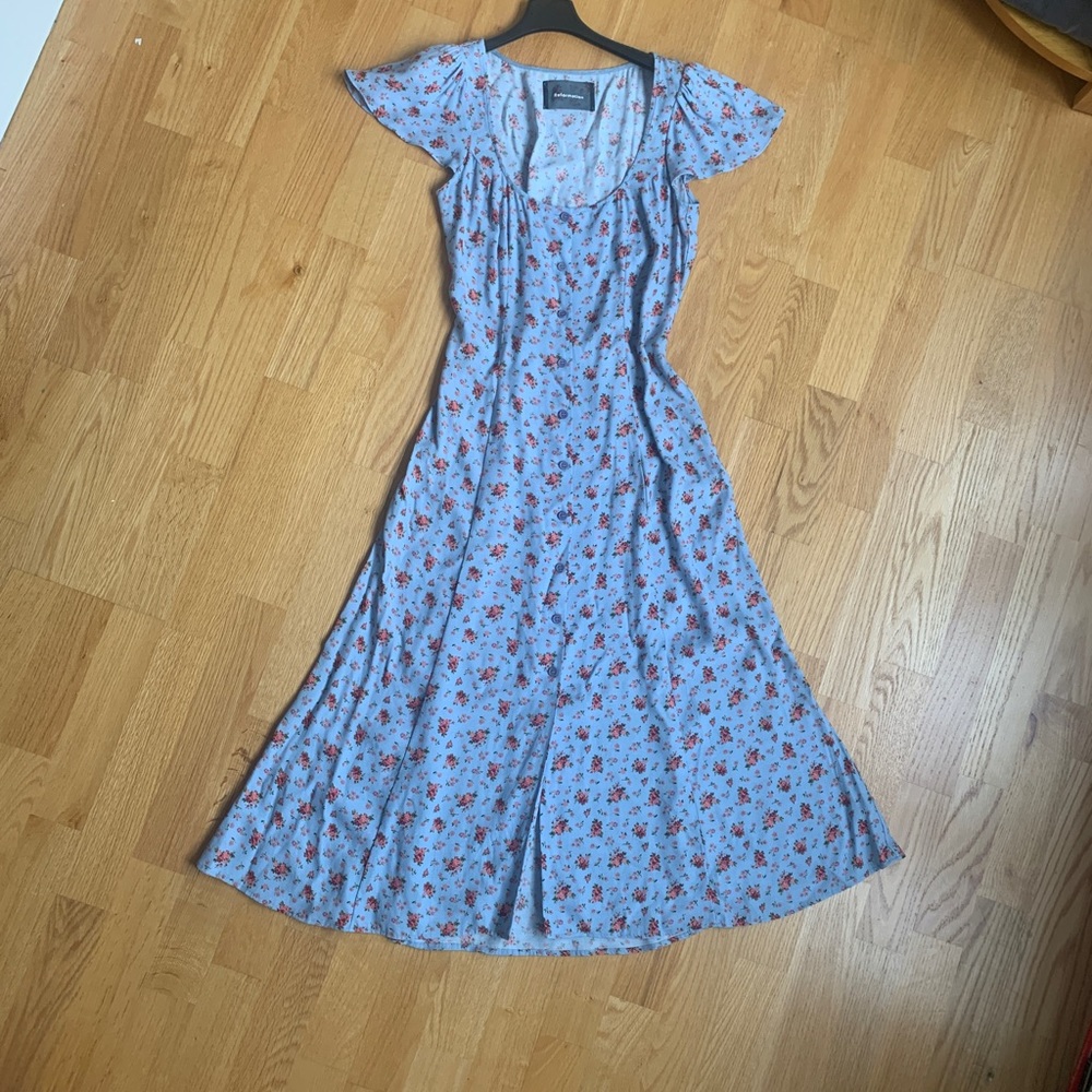 Reformation Blue Floral Dress Size 0